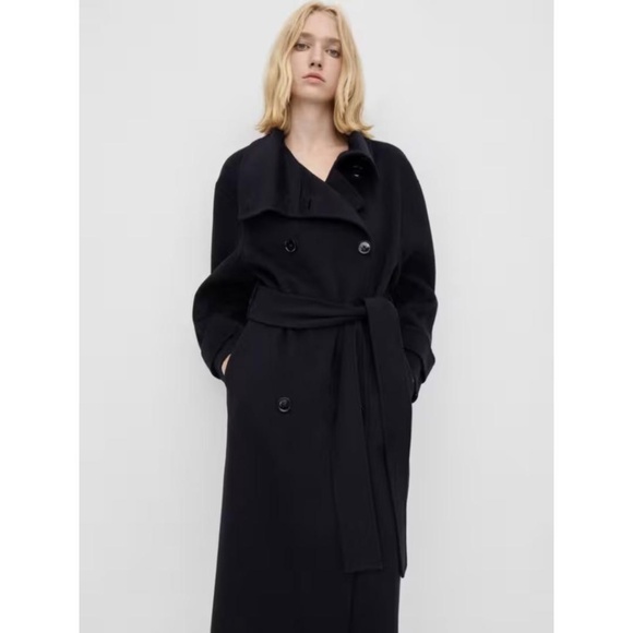 Mango Ocean Wool Longline Coat NWT - Picture 1 of 12